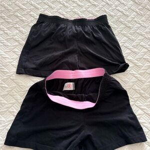 Black girls Athletic Shorts with Pink Waistband